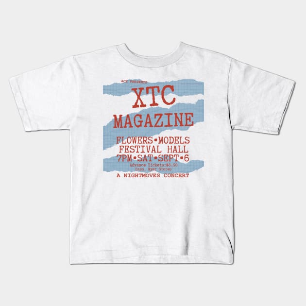 XTC/Magazine Australian Tour Print 1980 Kids T-Shirt by Timeless Chaos